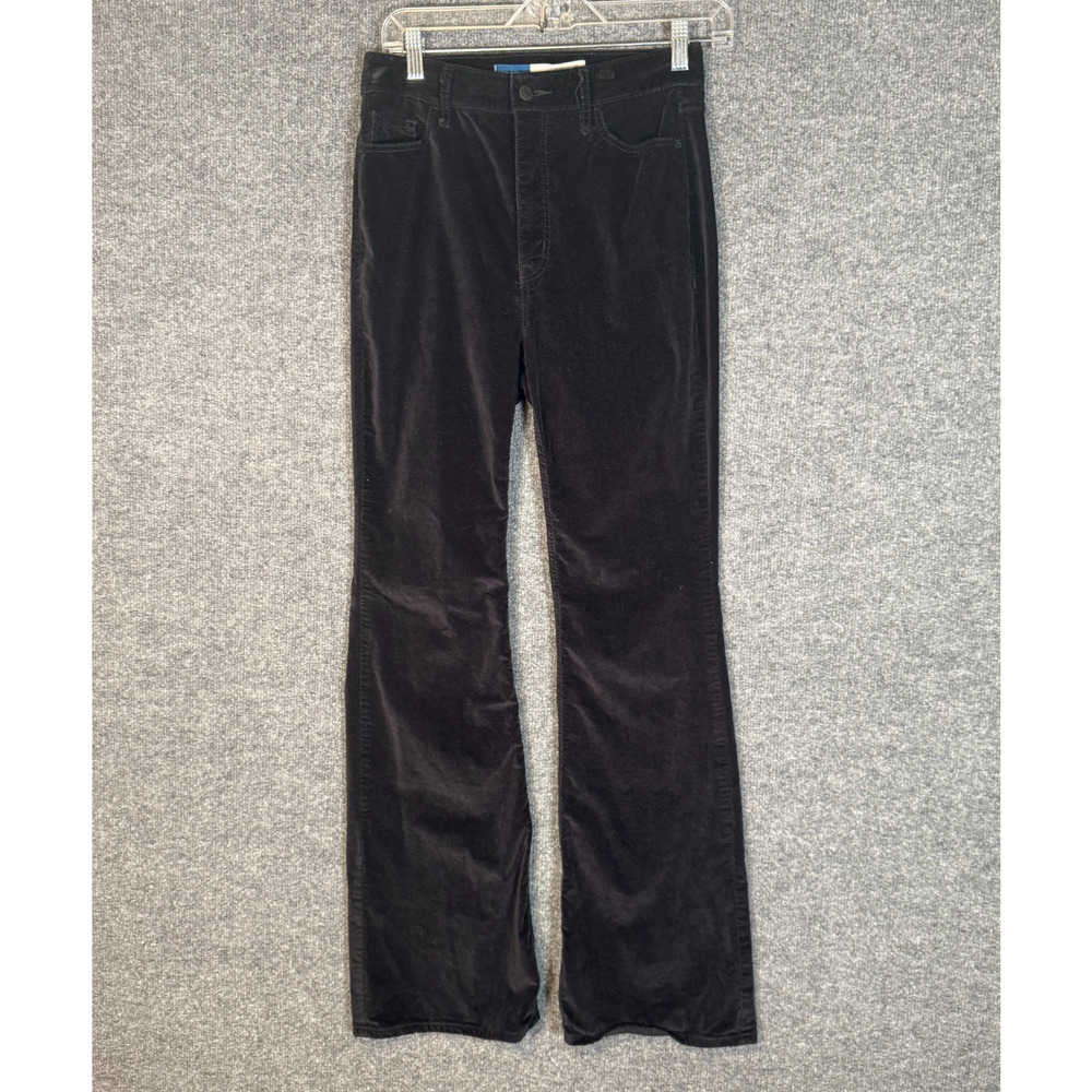 Old‎ Navy Pants Womens 4 Black Flare Velvet Secret Smooth Pockets HIgh Rise